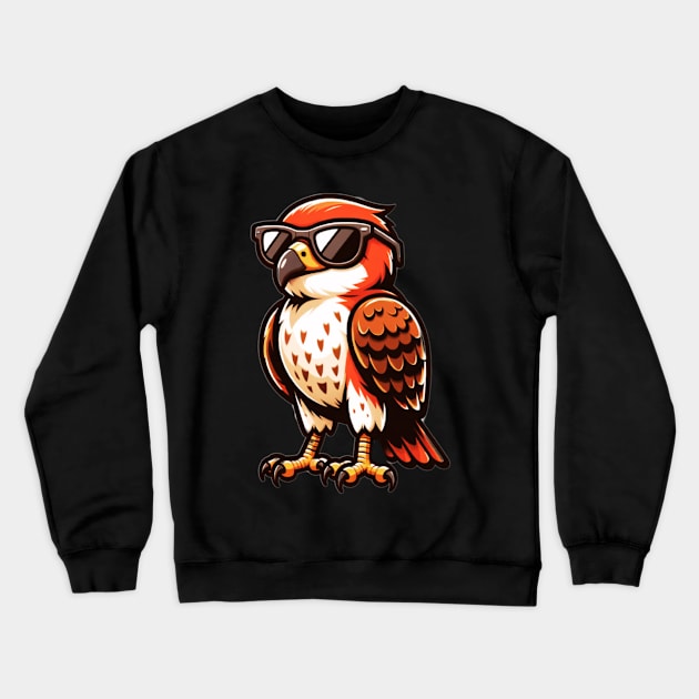 Cool Red Tailed Hawk Crewneck Sweatshirt by The Jumping Cart